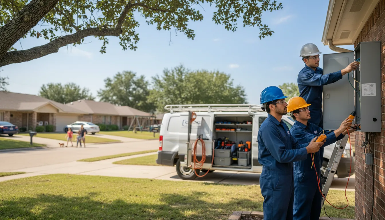Certified electrician providing emergency electrical services in Crown, PA